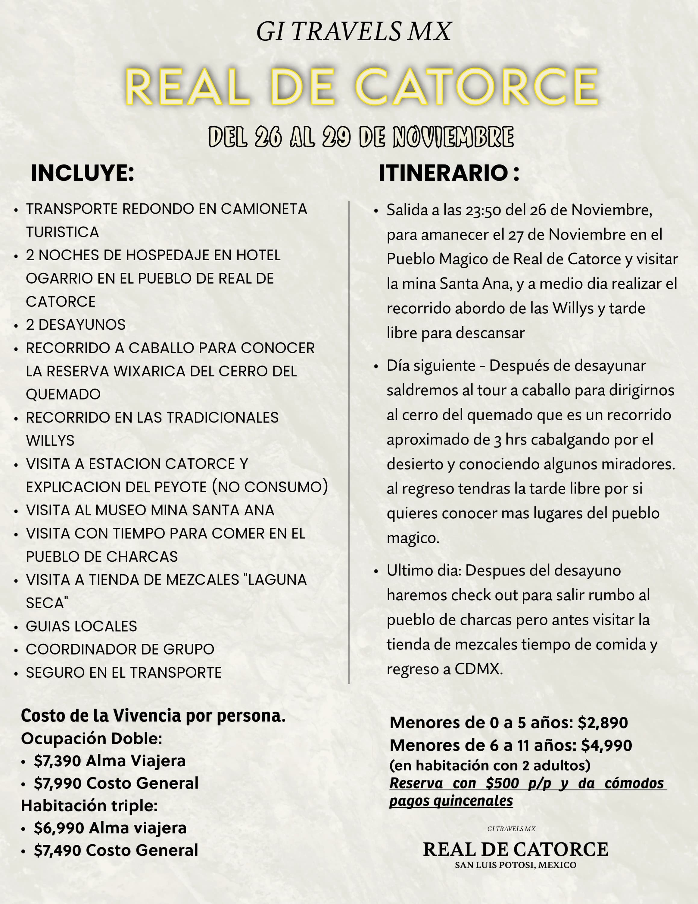 REAL DE CATORCE — imagen informativa completa